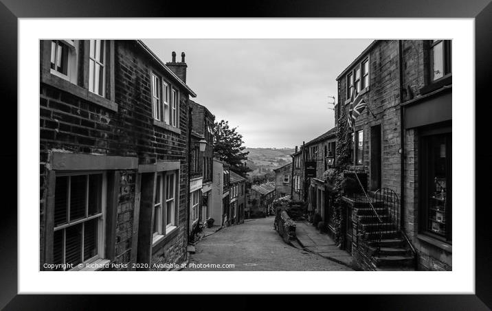 down the street Framed Mounted Print by Richard Perks