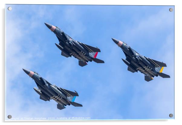 F15 Heritage Liveried 3 Ship Flypast Acrylic by Tristan Morphew