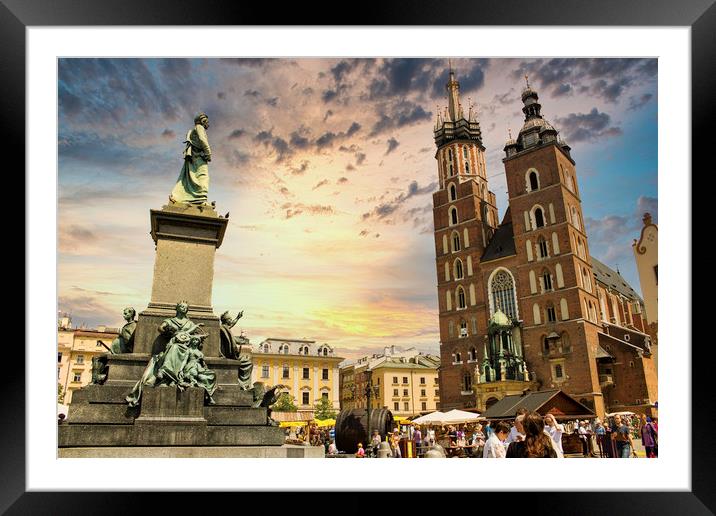 European monuments opposite St. Mary's Basilica go Framed Mounted Print by Arpan Bhatia
