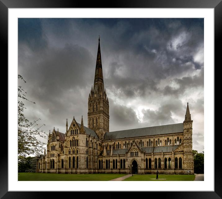 The Majestic Salisbury Cathedral  Framed Mounted Print by Dave Williams