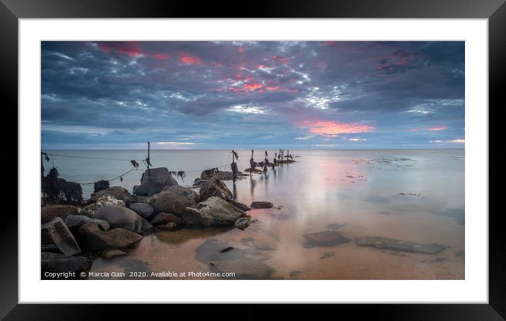 Sugar Sands Sunrise Framed Mounted Print by Marcia Reay