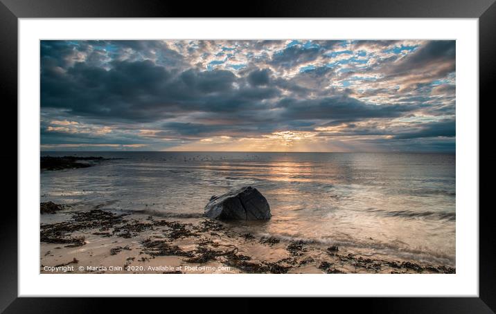 Sugar Sands sunrise Framed Mounted Print by Marcia Reay