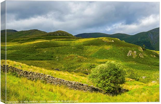 Troutbeck Valley Lake District Cumbria Canvas Print by Nick Jenkins