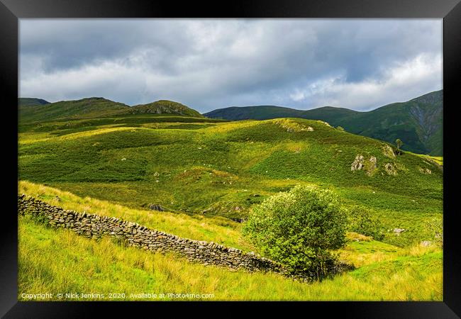 Troutbeck Valley Lake District Cumbria Framed Print by Nick Jenkins