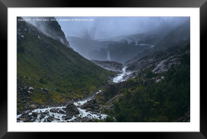 Dramatic Moody View of the River coming from Buerb Framed Mounted Print by Pere Sanz