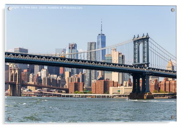  Manhattan Bridge   Acrylic by Pere Sanz
