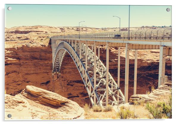 Glen Canyon Dam Bridge Acrylic by Nicolas Boivin