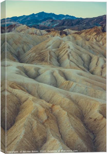 Zabriskie Point at Death Valley national park Canvas Print by Nicolas Boivin
