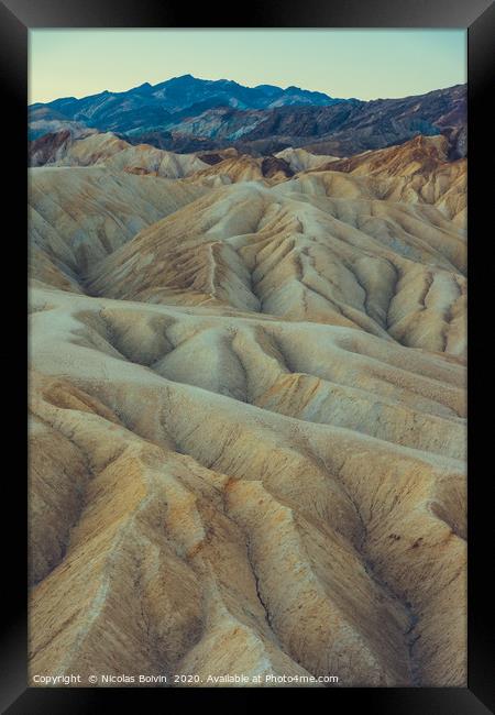 Zabriskie Point at Death Valley national park Framed Print by Nicolas Boivin