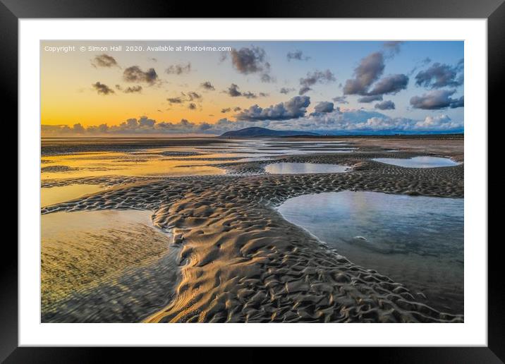 North Walney Sunset Framed Mounted Print by Simon Hall