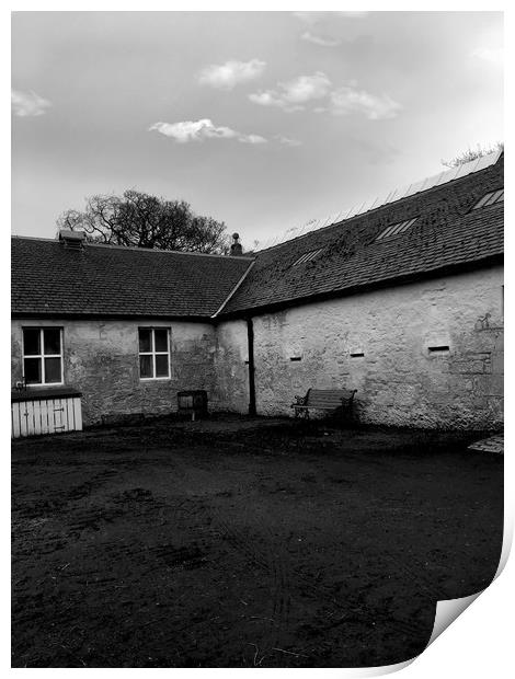 the Farmer Cottage Print by Paddy 