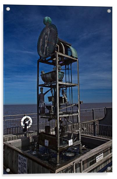 Southwold water clock Acrylic by Roy Scrivener