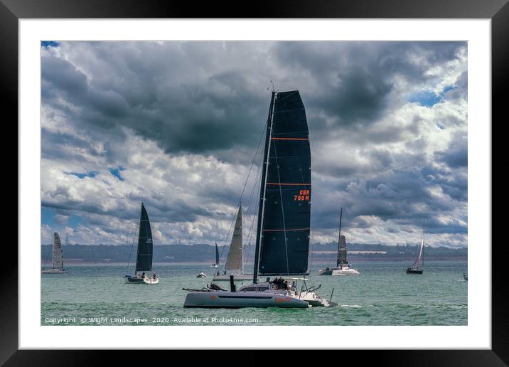 RORC Race The Wight 2020 Framed Mounted Print by Wight Landscapes