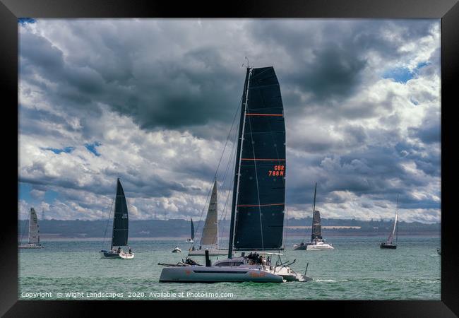 RORC Race The Wight 2020 Framed Print by Wight Landscapes