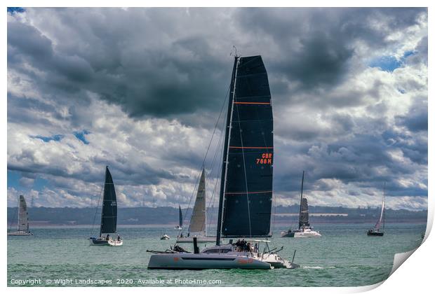 RORC Race The Wight 2020 Print by Wight Landscapes