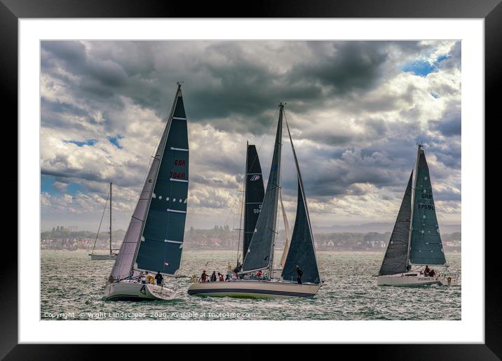 RORC Race The Wight Cowes Isle Of Wight Framed Mounted Print by Wight Landscapes