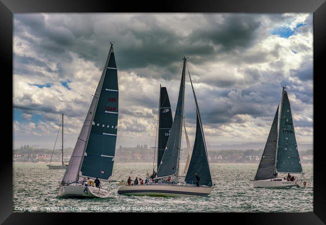 RORC Race The Wight Cowes Isle Of Wight Framed Print by Wight Landscapes