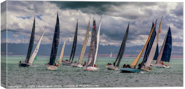 RORC Race The Wight Canvas Print by Wight Landscapes
