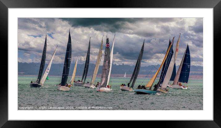 RORC Race The Wight Framed Mounted Print by Wight Landscapes