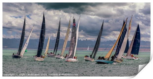 RORC Race The Wight Print by Wight Landscapes