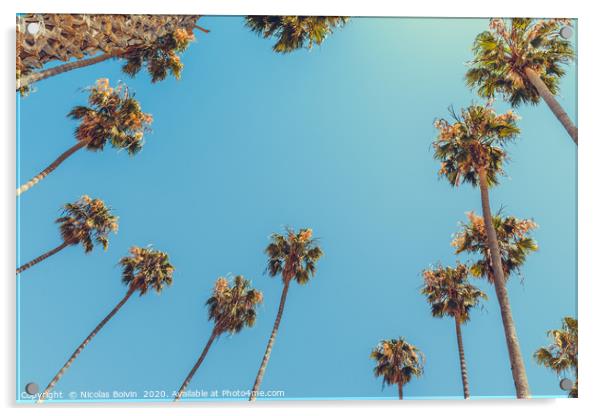 Santa Barbara on Pacific coast Acrylic by Nicolas Boivin