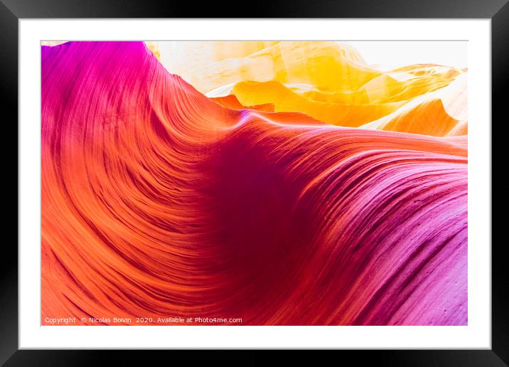 Antelope Canyon Framed Mounted Print by Nicolas Boivin