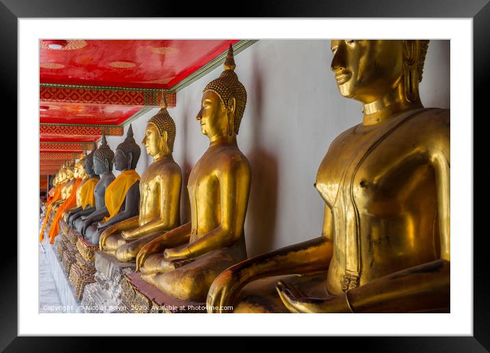 Famous Wat Pho Framed Mounted Print by Nicolas Boivin