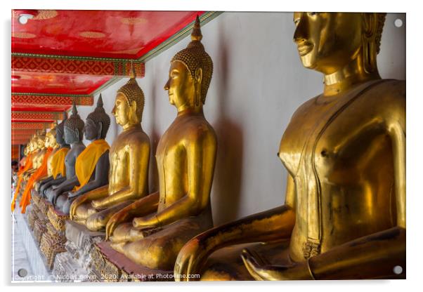 Famous Wat Pho Acrylic by Nicolas Boivin