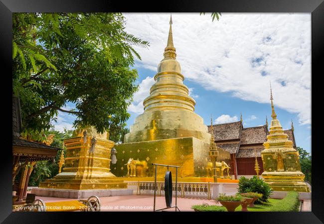 Wat Phra Sing Framed Print by Nicolas Boivin