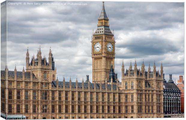 The Palace of Westminster in London.  Canvas Print by Pere Sanz