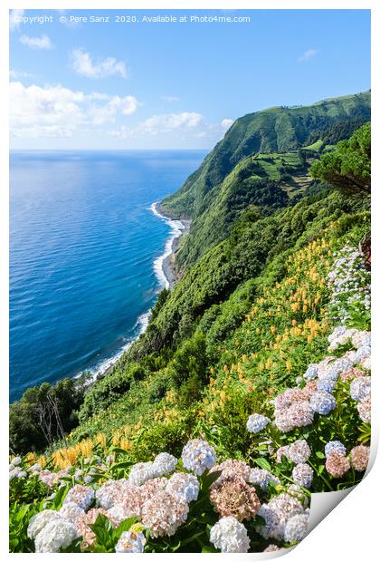 Viewpoint Ponta da Sossego in Sao Miguel, Azores i Print by Pere Sanz