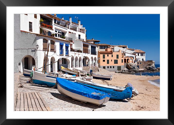 The village of Calella de Palafrugell (Costa Brava Framed Mounted Print by Pere Sanz