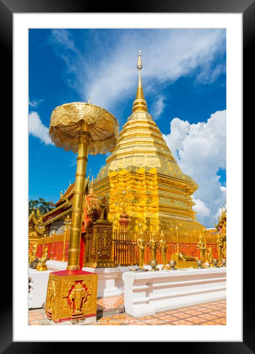 Wat Phra That Doi Suthep Framed Mounted Print by Nicolas Boivin