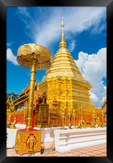 Wat Phra That Doi Suthep Framed Print by Nicolas Boivin