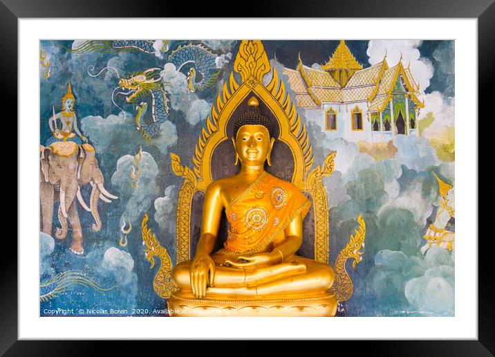 Wat Phra That Doi Suthep Framed Mounted Print by Nicolas Boivin