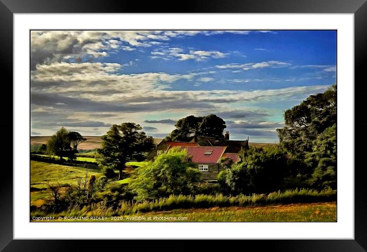 "Cottage on the moors" Framed Mounted Print by ROS RIDLEY