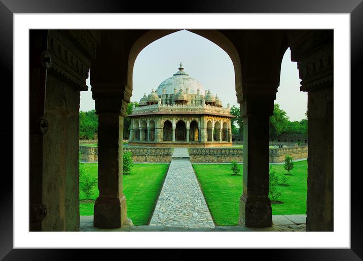 Entrance frame angle shot of a tomb in Lodhi garde Framed Mounted Print by Arpan Bhatia