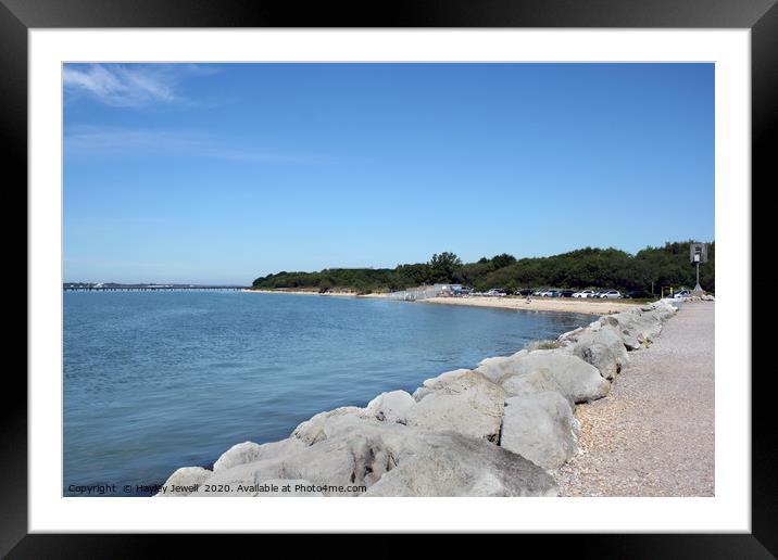 Hamble Beach Framed Mounted Print by Hayley Jewell