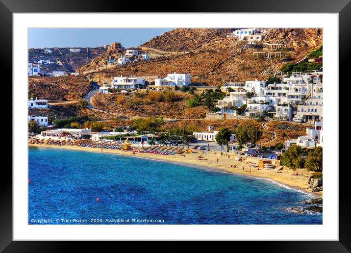 Agios Stefanos Beach Framed Mounted Print by Tom Gomez