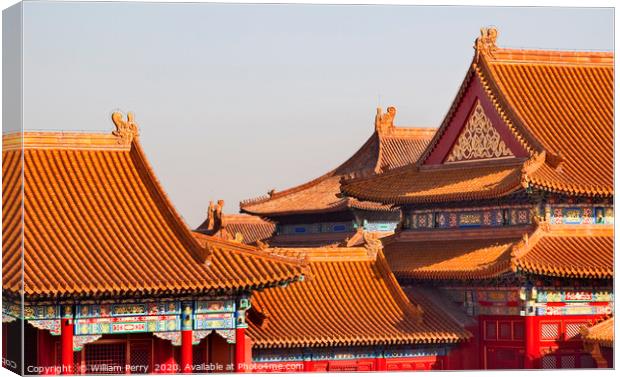 Gugong Forbidden City Palace Beijing China Canvas Print by William Perry