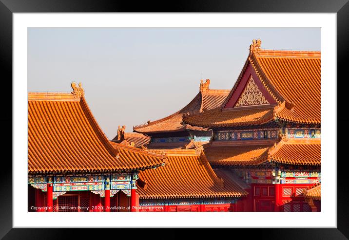 Gugong Forbidden City Palace Beijing China Framed Mounted Print by William Perry