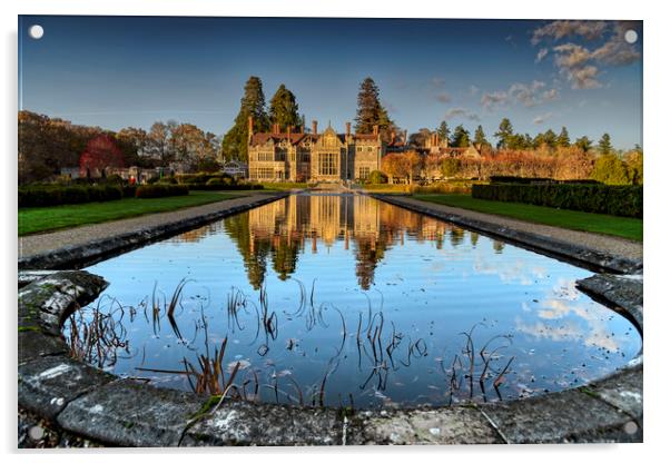 Rhinefield House Reflections Acrylic by Dave Williams