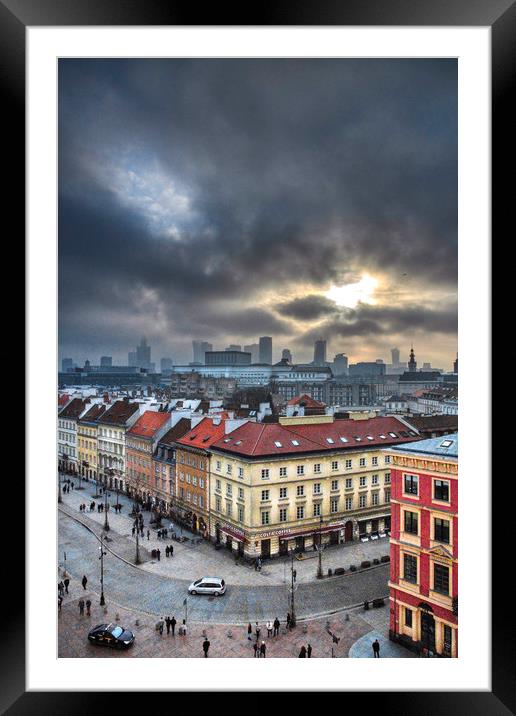 Warsaw Skyline  Framed Mounted Print by Dave Williams