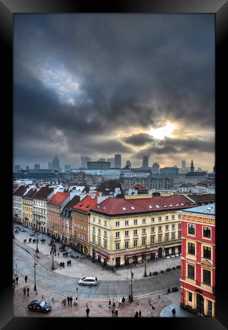 Warsaw Skyline  Framed Print by Dave Williams