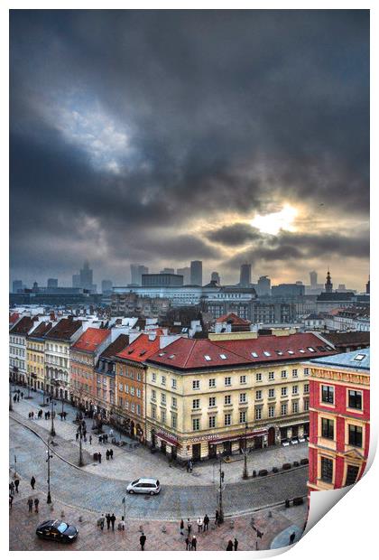 Warsaw Skyline  Print by Dave Williams