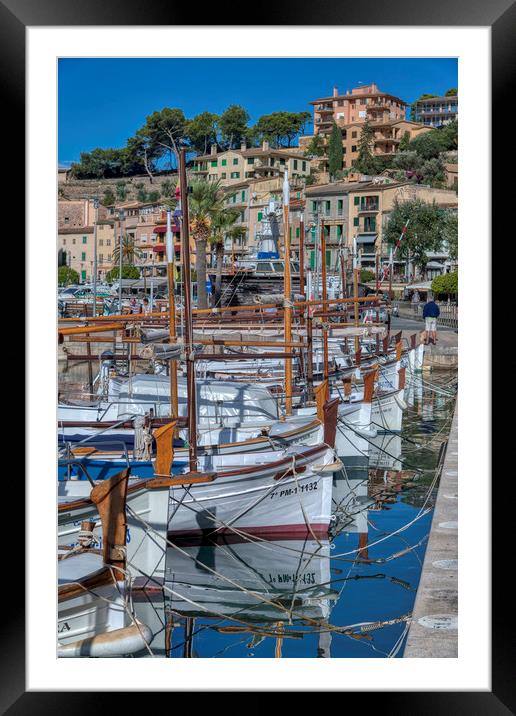 Reflections at Port de Soller in Majorca Framed Mounted Print by Dave Williams