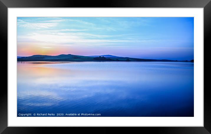 Tranquility in Blue Framed Mounted Print by Richard Perks