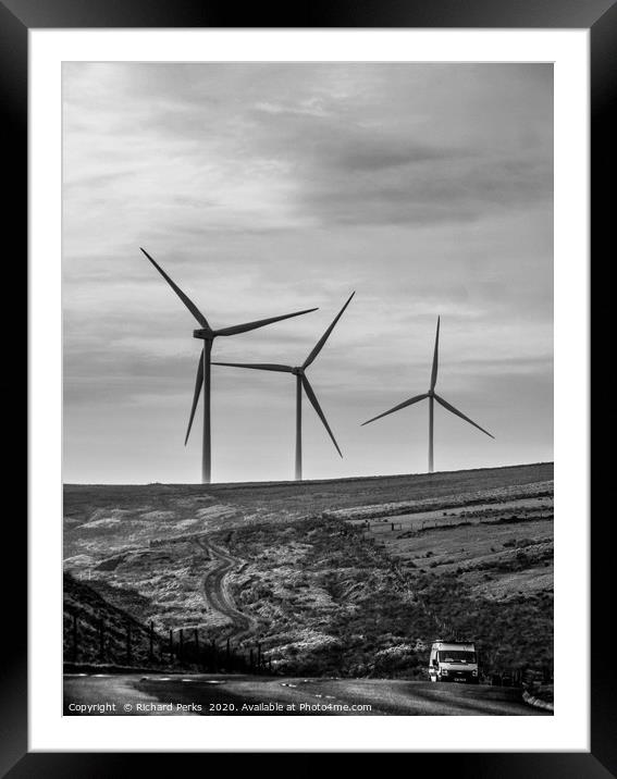 wind power Framed Mounted Print by Richard Perks