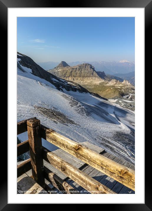 Terrace View from the mountain refuge Rifugio dell Framed Mounted Print by Fabrizio Malisan