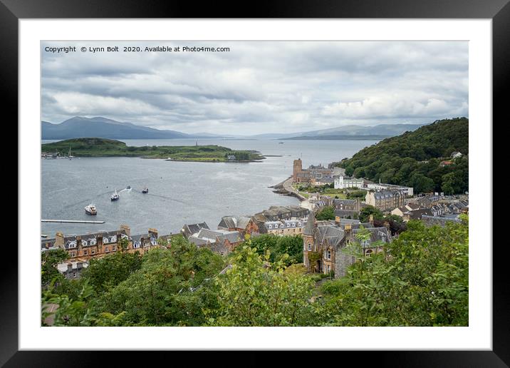 The View from McCaigs Tower Oban Framed Mounted Print by Lynn Bolt